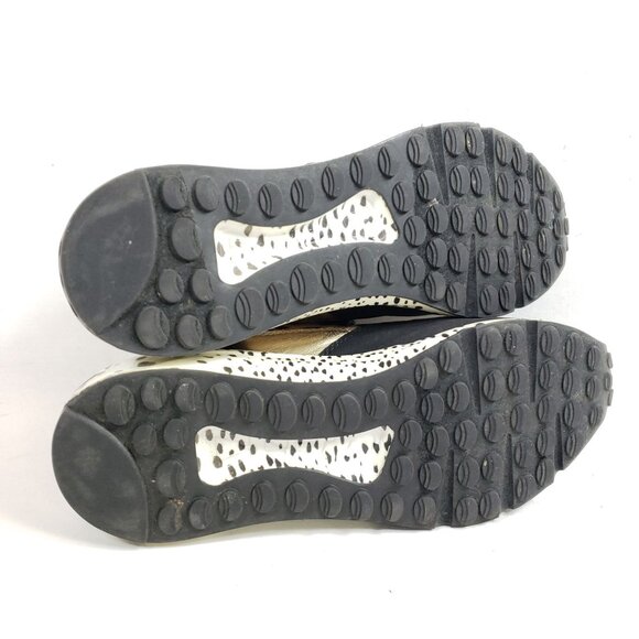 Steve Madden Bema Leopard Print Sneakers Black Gold Womens Size 8 - Picture 8 of 9